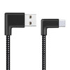 Double Right Angle (90 Degree) USB Type-C Charging Cable (20cm) for Phone / Tablet